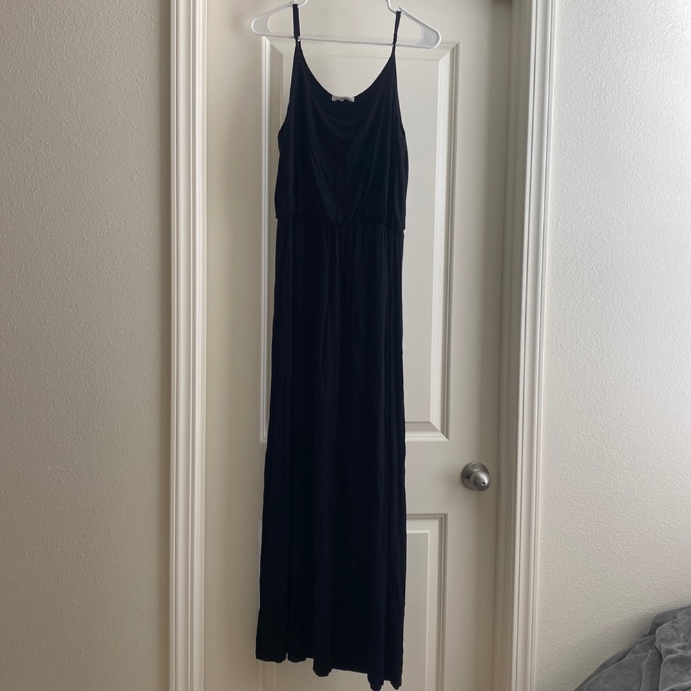 Black Strapless Maxi Dress